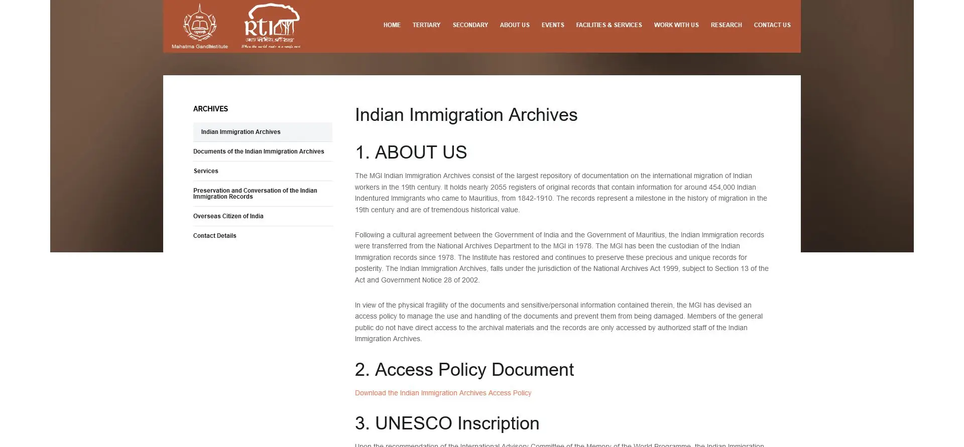 MGI Indian Archives